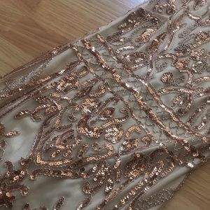 Lulus rose gold sequin dress